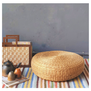Pouf en jacinthe d'eau naturelle pour spa/décoration de la maison Coussin de sol en tatami tissé à la main du Vietnam - Product Image 3