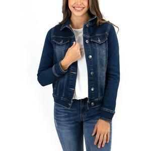 Veste en jean décontractée à manches longues pour femmes de haute qualité veste en jean à boutons extensibles en coton exporté du fournisseur BD - Product Image 6