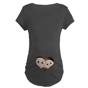 Breathable Summer Maternity T shirts Custom Women Breastfeeding Short Sleeves Nursing T Shirts 2024 custom wear