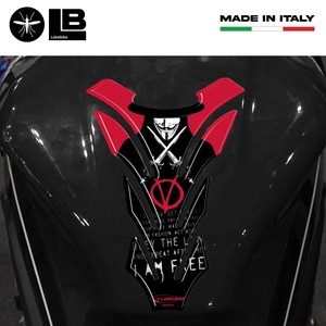 Adesivo 3D in Resina per Serbatoio Moto, Design Unico V per Vendetta - Product Image 2