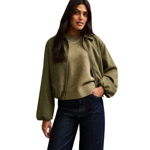 Blouson Bomber en Toile Respirant et Coupe-Vent Personnalisé pour Femme, Service OEM avec Logo Personnalisé, Couleurs Personnalisées, Mode Hiver/Automne - Product Image 1