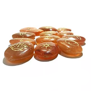 ชุดหินทรงวงรีทรงคาร์เนเลี่ยนสีแดงคารูนา13ชิ้นชุดคริสตัลพลอยคริสตัลบำบัดธรรมชาติชุดคารูน่าขายส่ง - Product Image 4