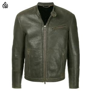 Chaqueta de cuero de motorista de mejor diseño para hombre personalizada/chaqueta de cuero de oveja para hombre/chaqueta de invierno de cuero acolchado - Product Image 1