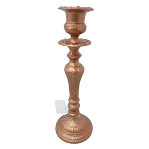 Bougeoir en aluminium décoratif en métal Bougeoir antique en cuivre pour la décoration de mariage faite à la main en vrac - Product Image 1