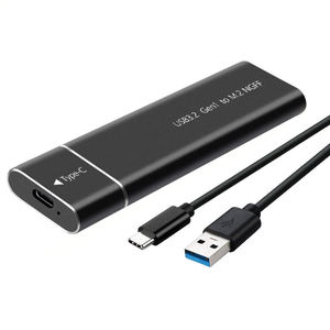 กล่องใส่ฮาร์ดดิสก์ภายนอกแบบอะลูมิเนียม NGFF M.2 SSD พร้อมพอร์ต USB Type-C สำหรับ PCIE M.2 NVMe ทำจากโลหะ - Product Image 3