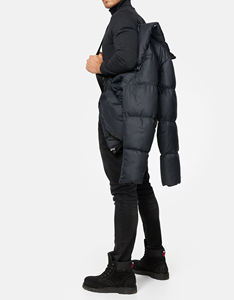 Veste matelassée à logo personnalisé de haute qualité pour hommes Manteau rembourré à fermeture éclair surdimensionné Camouflage à bulles élégant pour le printemps et l'hiver - Product Image 6