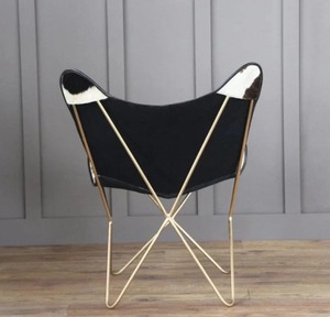 Vintage BKF Iron Foldable Cowhide Leather Butterfly <b>Chair</b> Rustic Indoor/Outdoor Leisure <b>Chair</b> for Dining Living Room Home Office - Product Image 3