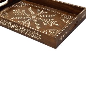 ถาดเสิร์ฟไม้ถูพื้นไม้ทำมือดีไซน์หรูหราสำหรับของขวัญเดือนรอมฎอนและเครื่องครัวขายส่งคุณภาพสูงจากเวียดนาม - Product Image 4