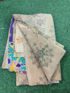 Cotton Kantha <b>Quilt</b> Printed <b>Indian</b> Handmade Vintage Kantha <b>Quilt</b> Hand Stitching <b>Indian</b> Reversible Kantha <b>Quilts</b> - Product Image 2