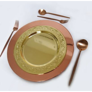 Sets de table décoratifs de conception classique de plaque de chargeur en métal de qualité supérieure pour une utilisation de fête à un prix raisonnable - Product Image 1