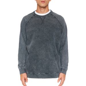 Sweat-shirt vintage délavé à l'acide pour homme, 250 GSM, coton, style streetwear décontracté, col rond, fabrication OEM sur mesure, marque privée - Product Image 1