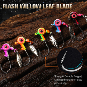 Juego de 95 señuelos giratorios con cabezas de jig y anzuelos para pesca en ríos, lagos y océanos - Señuelos duros de PVC y plomo - Product Image 4