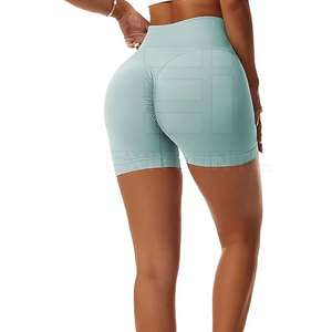 Activewear Women's Yoga Shorts Seamless Ribbed High Stretch High Waisted Breathable <b>Tummy</b> <b>Control</b> Butt Lift Spandex/Nylon - Product Image 4