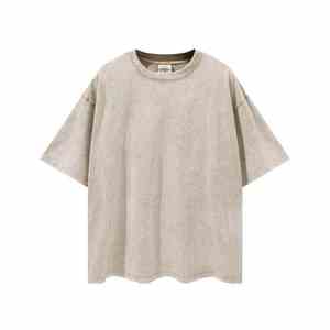 เสื้อยืดผ้าฝ้ายหนาสำหรับผู้ชายตามสั่งลายกราฟฟิกแอซิดไซส์ใหญ่พิเศษไซส์ใหญ่พิเศษสไตล์วินเทจ - Product Image 5