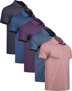T-shirt de golf à manches courtes à séchage rapide pour hommes Performance évacuant l'humidité pour un entraînement décontracté pour polos - Product Image 3