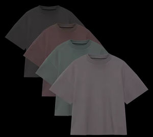 Ropa de calle Vintage desgastada para hombre, camiseta recortada de gran tamaño, transpirable, ligera, con cuello redondo, nueva ropa de verano a la moda - Product Image 2