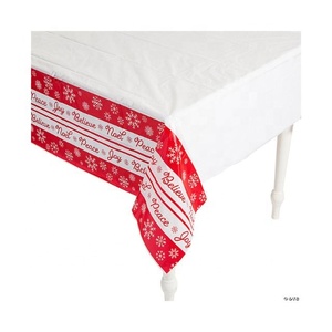 100% Organic Cotton Table Cloth Wholesale Merry Christmas Assorted Colors Embroidered Disposable Bulk OEM ODM Buyers - Product Image 6