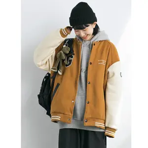 Vestes universitaires pour les écoles, les clubs, les équipes, veste universitaire tendance avec poignets côtelés, veste universitaire bicolore, vêtements d'extérieur - Product Image 2