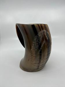 Tasse Viking authentique Tasse à bière en corne de buffle faite à la main avec finition polie - Product Image 4
