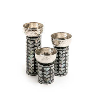 Nacre noire plateau de service avec poignée de vadrouille Durable dernière conception élégante pour les fêtes de mariage d'hôtel servant l'utilisation - Product Image 6