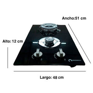 Cuisinière à gaz Shorbull à 2 brûleurs en verre trempé, design robuste et durable, haute performance, vente en gros, OEM, approvisionnement en vrac - Product Image 2