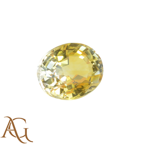 พลอยแซฟไฟร์สีเหลืองธรรมชาติ รูปทรงวงรี เจียระไนแบบเหลี่ยม สำหรับทำเครื่องประดับ อัญมณีแท้ รับรองคุณภาพ ขายส่ง - Product Image 2