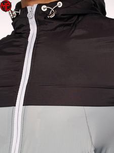 Chaqueta Cortavientos Acolchada con Logotipo Personalizado OEM para Hombre, Talla Grande, Chaqueta Deportiva Bordada para Exteriores, Transpirable y Duradera - Product Image 3