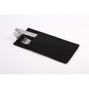 Serviettes de table noires 30x40cm Point-to-Point Kanguro, 16 paquets x 60 pièces, B2B - Product Image 1