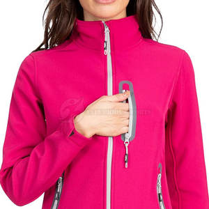 Vestes Softshell pour femmes sur mesure, en coton uni teint, respirantes, à séchage rapide, imperméables - Product Image 6