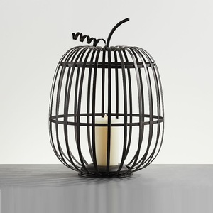 Porte-lampe T en métal et bois Mélange festif de design moderne et de charme rustique Décoration de Noël parfaite pour la maison et le bureau - Product Image 2