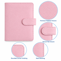 Couverture de carnet organisateur A5 personnalisée, finition rose grainée, fermeture à sangle, fournisseur en gros de carnets de bureau OEM ODM