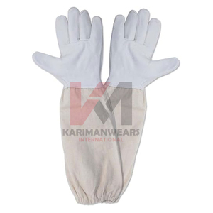 Gants d'apiculture professionnels en vente chaude, cuir de chèvre durable, manches ventilées, protège-bras, manches longues pour apiculteur - Product Image 1