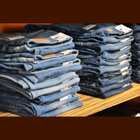 Jeans skinny pour hommes et femmes en denim mélangé de haute qualité, lavage vintage, vêtements décontractés, vente en gros, surplus de stock de marque
