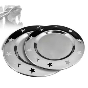 Ensemble d'assiettes de service de table Design Kitchen Abd à deux étoiles pour événement et dîner de festival Assiette de chargeur décorative - Product Image 1