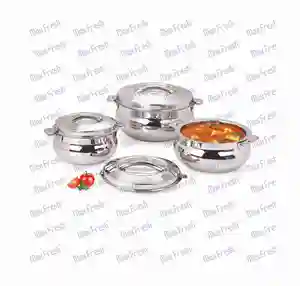 Neuestes Design Max Fresh Hochwertiger Edelstahl-Raketen auflauf Food Warmer Hot Pot Set 3 Stück pro Set