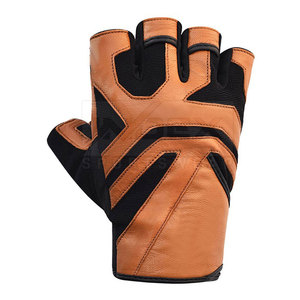 Guantes de cuero transpirables para fitness Guantes de cuero para fitness hechos al por mayor Guantes de cuero para fitness de tamaño personalizado - Product Image 4