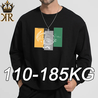 Sweat-shirt à manches longues grande taille pour hommes automne-hiver sweat-shirt grande taille 6XL 7XL noir gris vêtements pour hommes