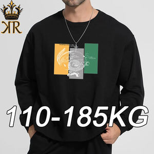 Hombres más tamaño sudadera manga larga Otoño Invierno sudaderas con capucha camiseta tamaño grande 6XL 7XL negro gris hombres ropa - Product Image 1