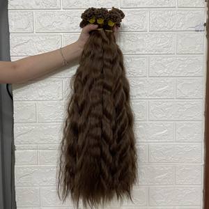 Kératine Pointe Plate Droite Couleur Marron 100% Extensions de Cheveux Humains Vietnamiens - Product Image 5