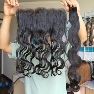 Extensiones de Cabello Natural Liso Remy Virgen Vietnamita con Doble Trama a Máquina 13x6 HD al por Mayor, Personalizables con Etiqueta Privada - Product Image 4