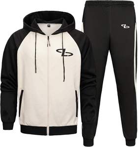 ชุดวอร์มกางเกงผ้าฝ้ายแขนยาวมีฮู้ดสำหรับผู้ชายชุดวอร์มสำหรับใส่2025 2ชิ้นพิมพ์โลโก้ออกแบบได้ตามต้องการ - Product Image 2