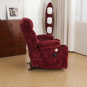 Moderner Elektrischer Medizinischer Aufstehsessel mit Massagefunktion, Getränkehalter und Holzrahmen für Senioren - Product Image 3