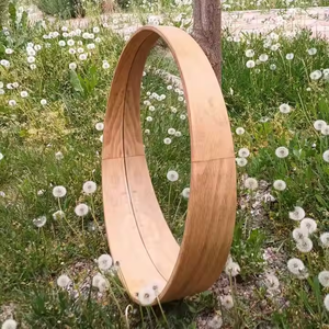 Meilleure vente de miroir de sol miroir mural moderne de qualité exportée cadre rond en bois de haute qualité par Azora Industries - Product Image 3