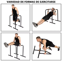 Barres parallèles pour usage domestique, calisthénie, dips, cross-training, musculation, poids utilisateur maximum 130 kg, vitesse 0,8-12,0 km/h