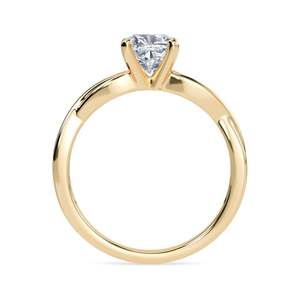 <b>Cushion</b> Cut Twisted Shank Solitaire Lab Diamond Engagement <b>Ring</b> - Product Image 2