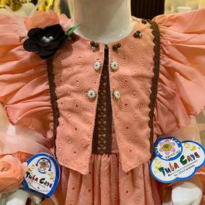 ชุดเดรสผ้าซาตินพิมพ์ลายสำหรับเด็กคอลเลคชั่นใหม่2023 - Product Image 5