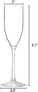 150ml Reusable Eco Friendly Dishwasher Safe Event for Flute <b>Glasses</b> Acrylic PP Crystal Clear Sparkling Wine Hotel Weddings - Product Image 3