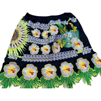 Jupes polynésiennes hautement recommandées pour femmes, respirantes, en polyester doux, longueur genou, style îles du Pacifique, broderie décontractée