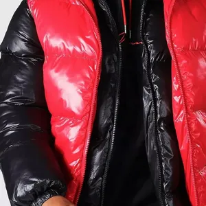 2023 vestes à bulles/poches à fermeture éclair pour homme, style uni, streetwear noir à fermeture éclair - Product Image 3