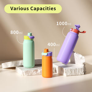 Bouteille d'eau isotherme en acier inoxydable de 27 oz, anti-fuite, avec revêtement poudré, isolation sous vide, paille intégrée et poignée dissimulée, idéale pour la gym et la randonnée - Product Image 5